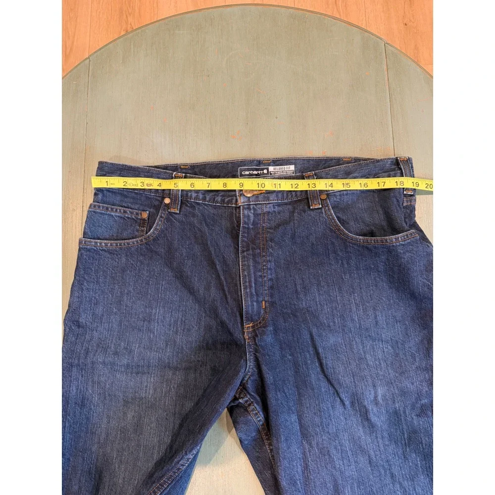 Carhartt‎ Relaxed Fit Dark Wash Denim Jeans Mens 38x36 BD5119-M Blue Cotton